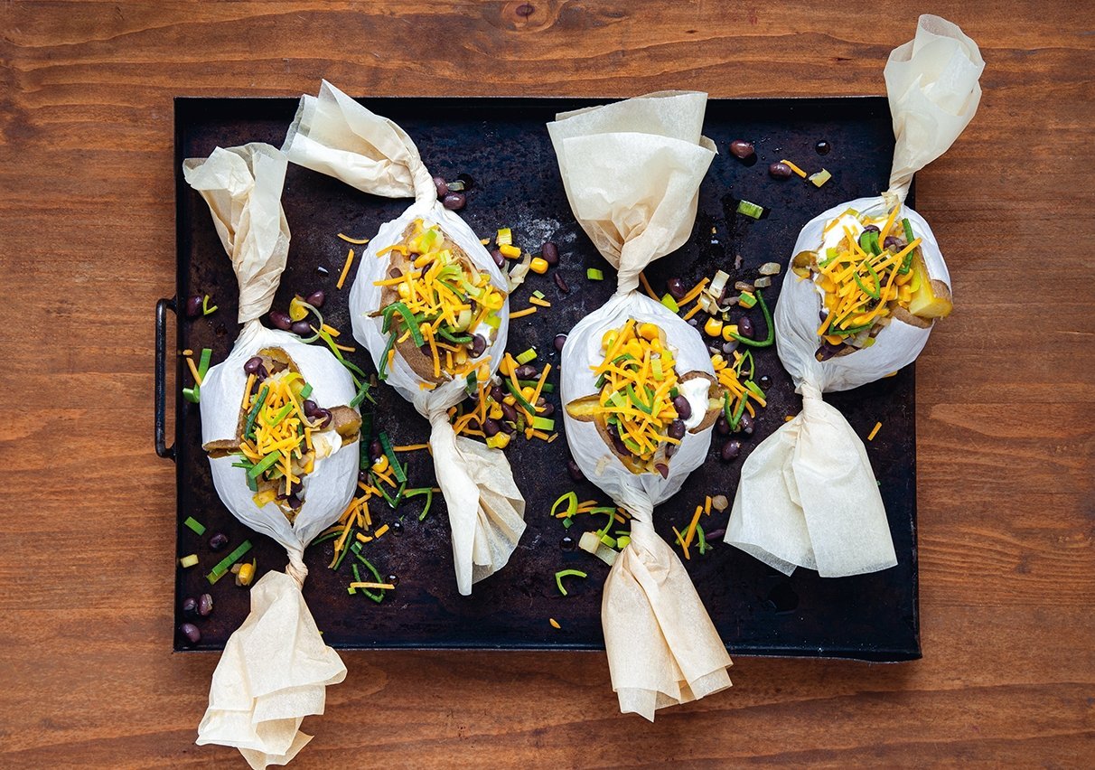 Ausgabe Baked Potatoes mit Bohnenfüllung Cover von Bio Magazin Baked Potatoes mit Bohnenfüllung